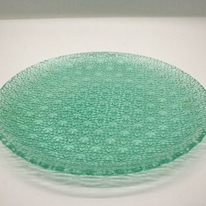 Aqua Textured Embossed Salad Plate